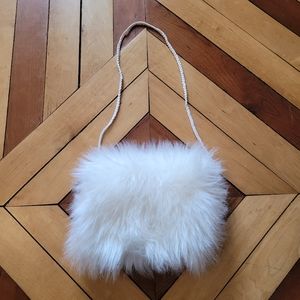 Vintage child's furry muff hand warmer